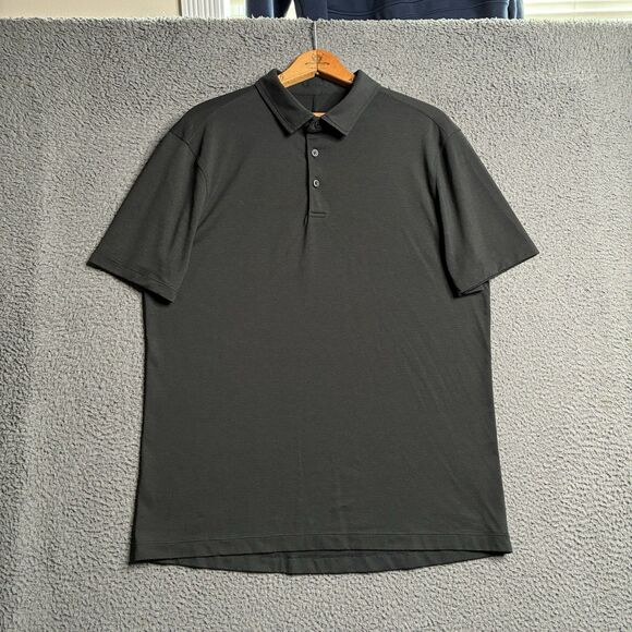 Lululemon Other - Lululemon Men’s Black Performance Evolution Polo Shirt Size L Stretch Golf